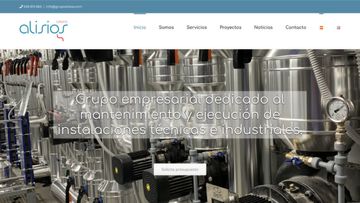 Diseño web de: Grupo Alisios.Muestra de trabajos industriales realizados.