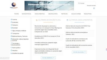 Diseño web de: Datos de Lanzarote. Estadísticas y documentos