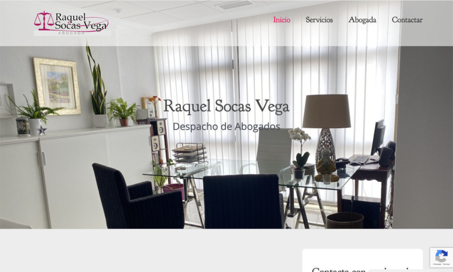 Diseño web de Raquel Socas abogada en Lanzarote