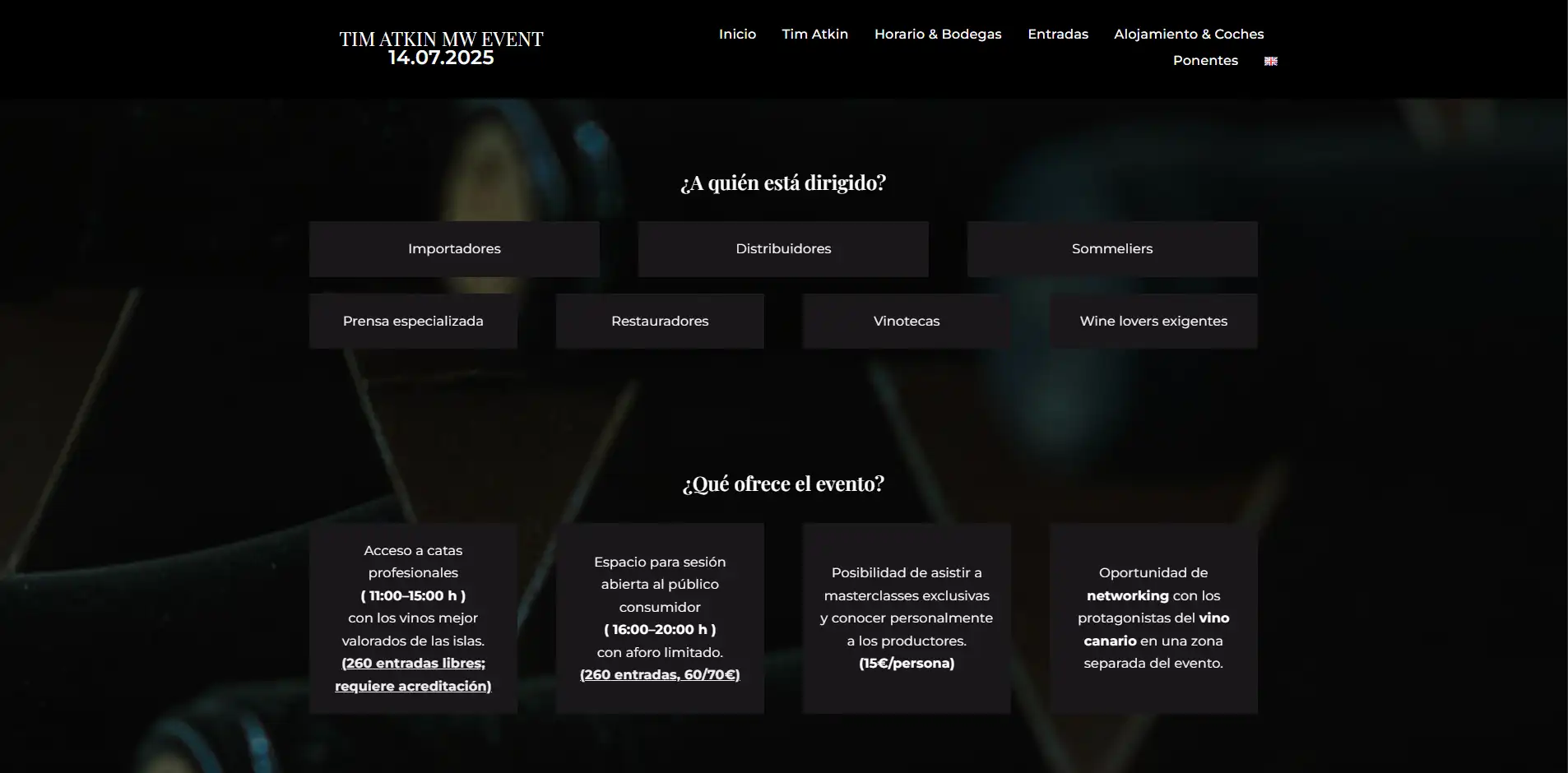 Tim Atkin Canary Islands - Evento de cata de vinos canarios captura 1