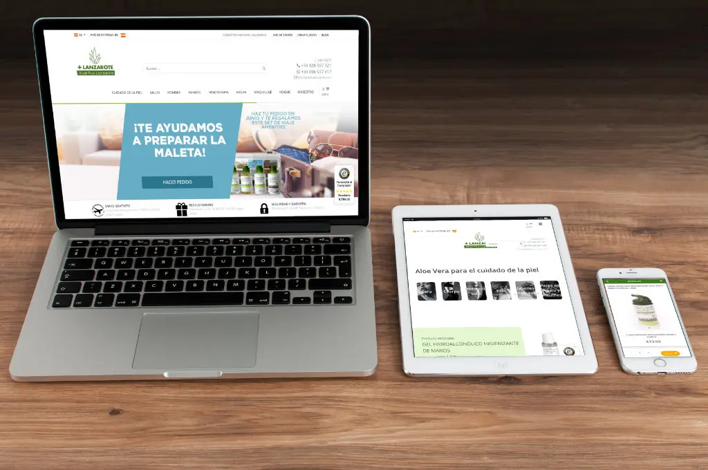 Ejemplo de diseño web en Lanzarote