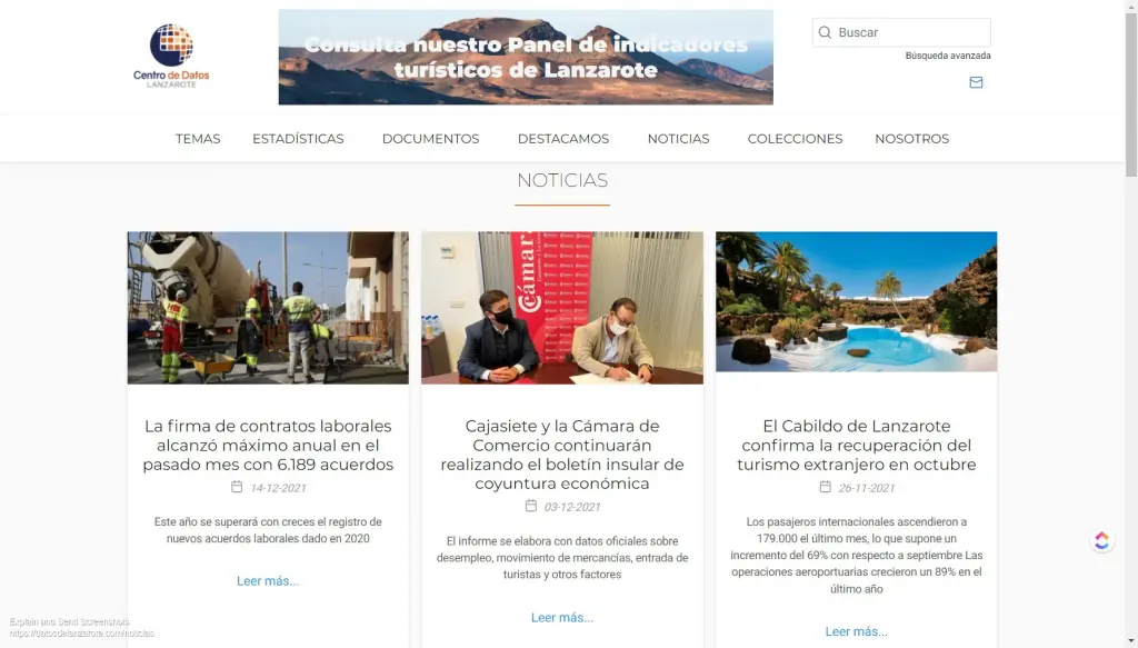 Datos de Lanzarote - Datos estadísticos captura 3